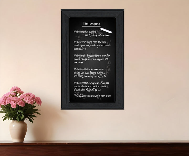 Life Lessons 2 Black Framed Print Wall Art