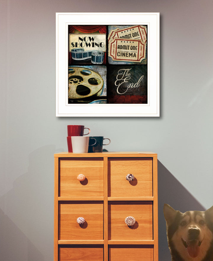 At the Movies I 1 White Framed Print Wall Art