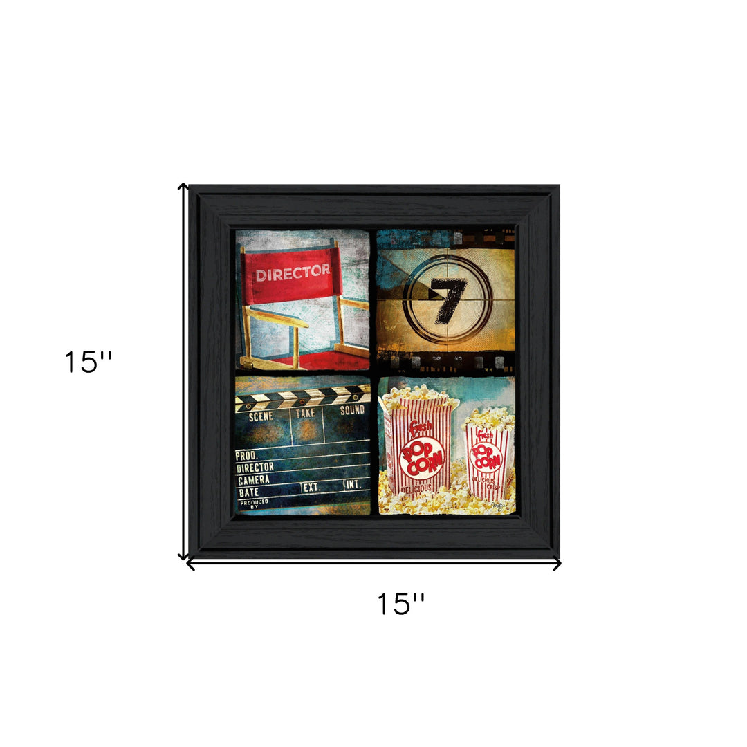 At The Movies 4 Black Framed Print Wall Art