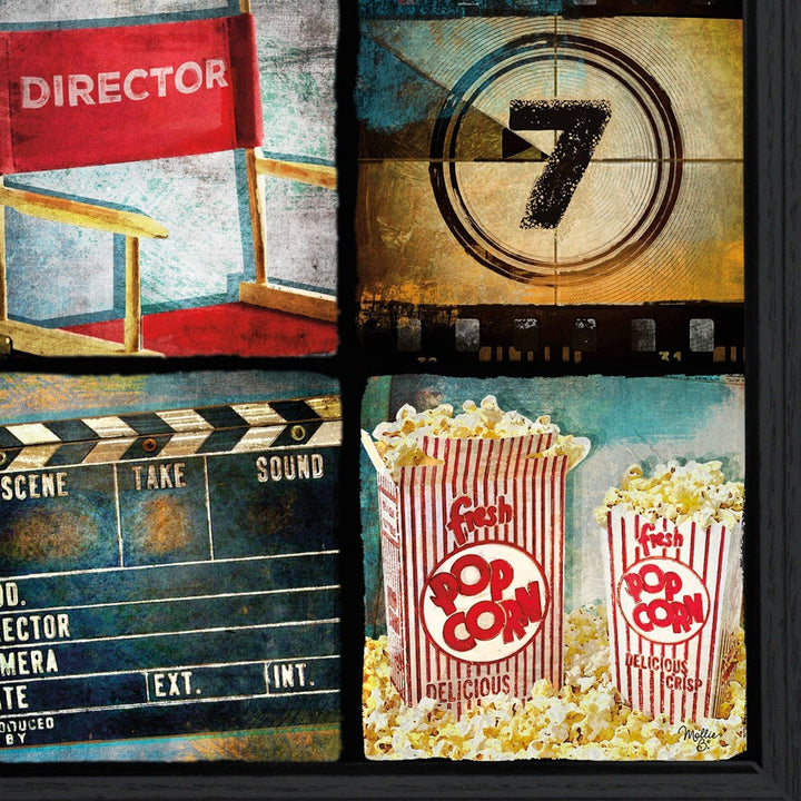 At The Movies 4 Black Framed Print Wall Art