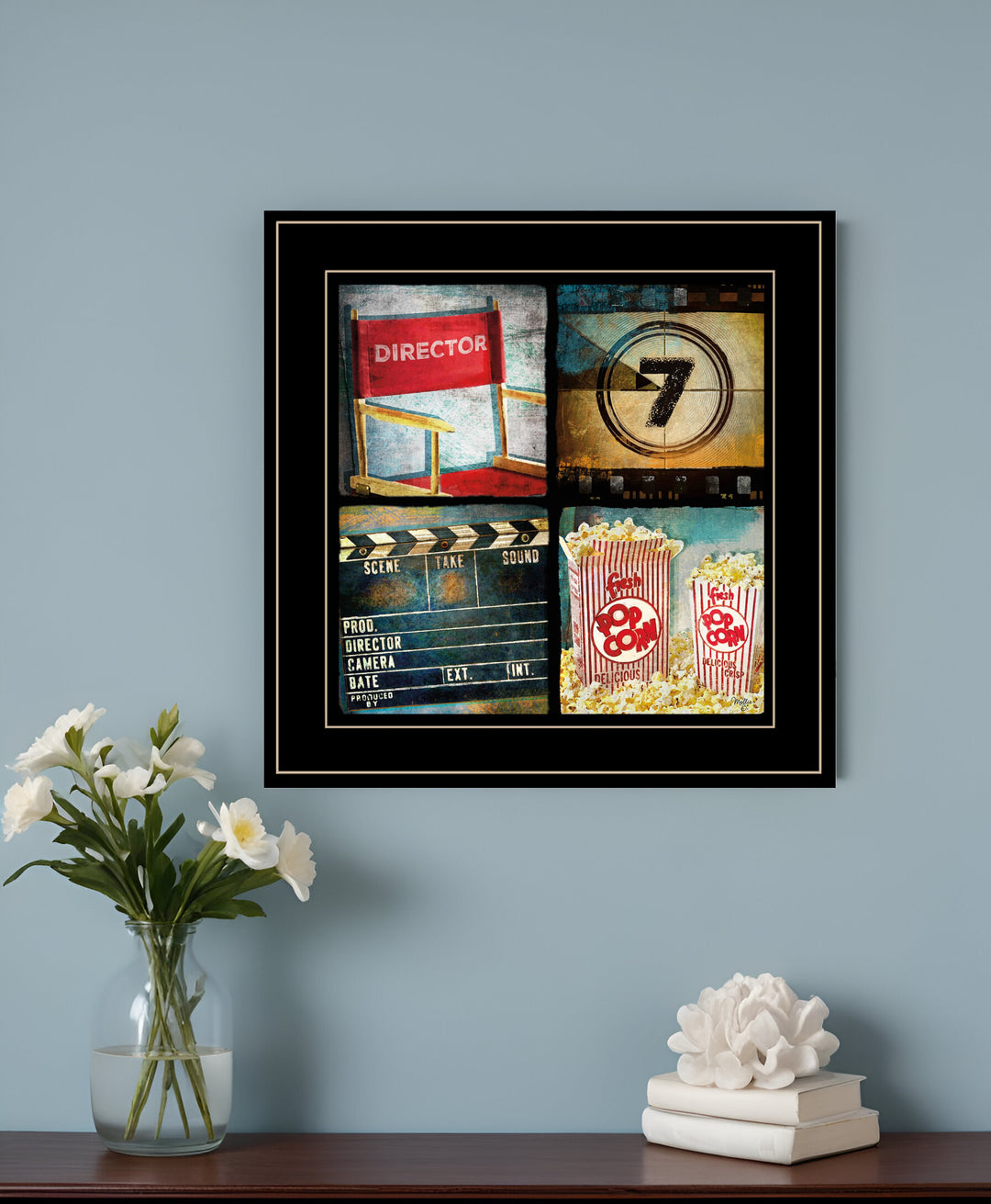 At The Movies 5 Black Framed Print Wall Art