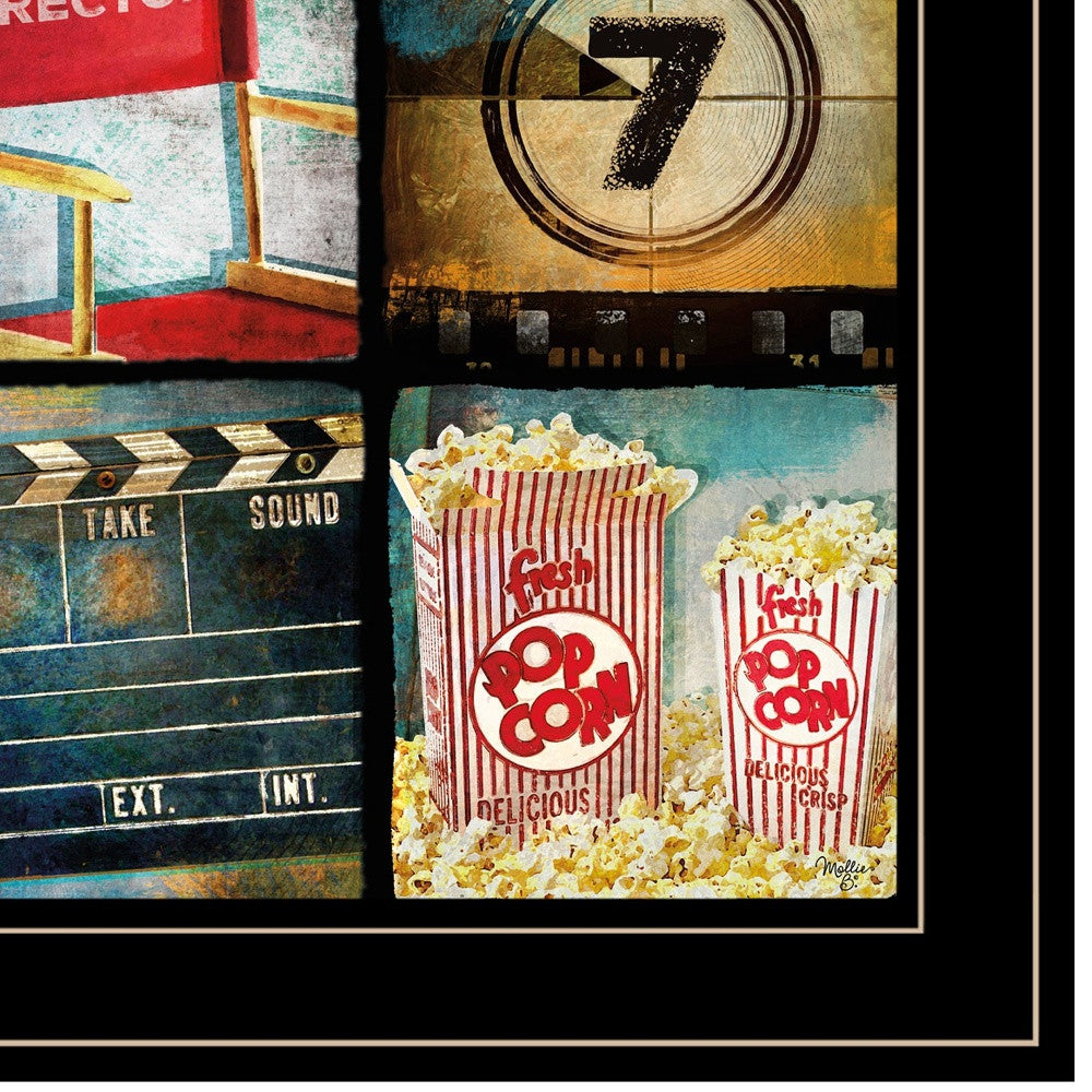 At The Movies 5 Black Framed Print Wall Art