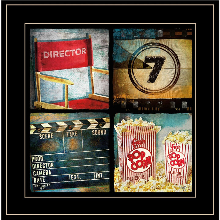 At The Movies 5 Black Framed Print Wall Art