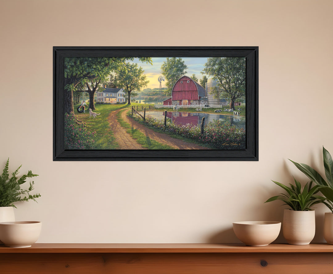 The Road Home 11 Black Framed Print Wall Art