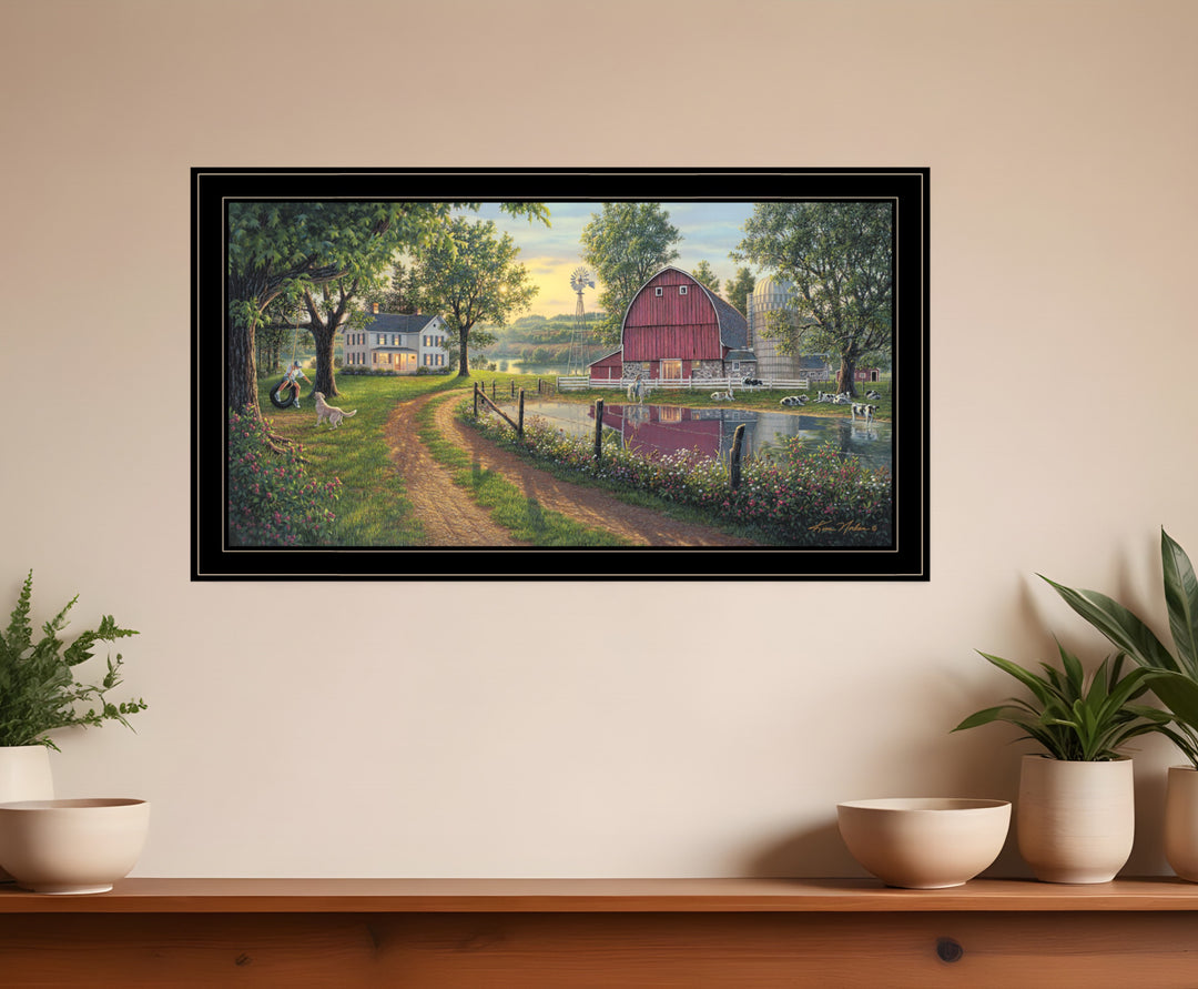 The Road Home 12 Black Framed Print Wall Art