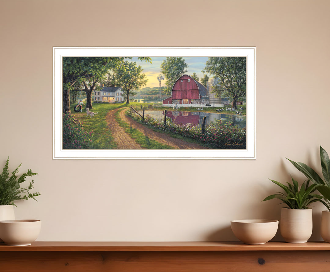 The Road Home 13 White Framed Print Wall Art