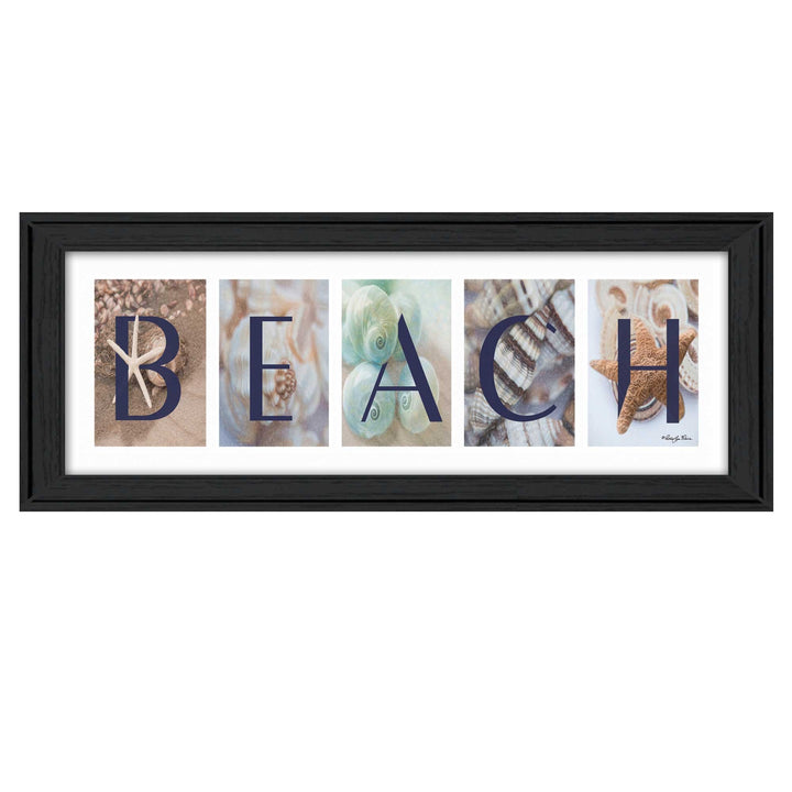 Beach 2 Black Framed Print Wall Art