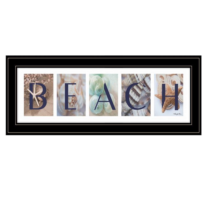 Beach 3 Black Framed Print Wall Art