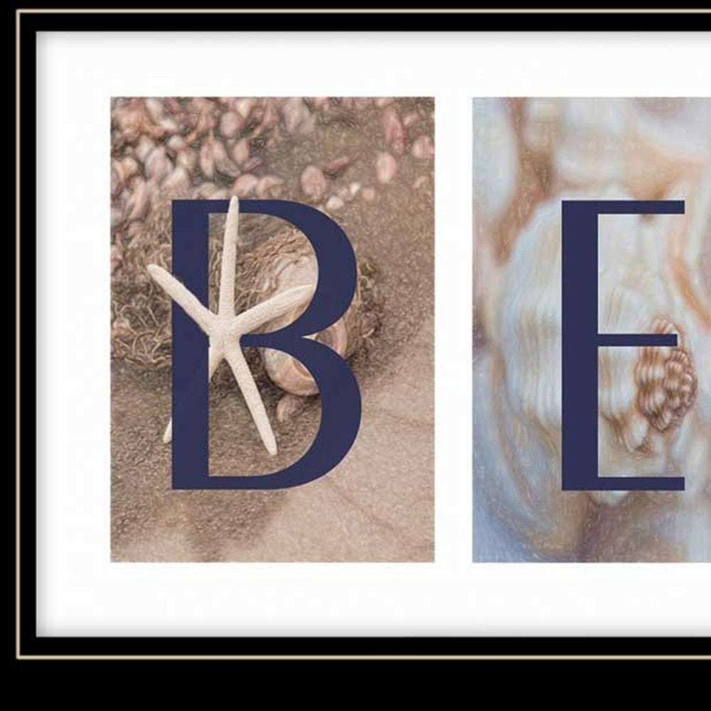 Beach 3 Black Framed Print Wall Art