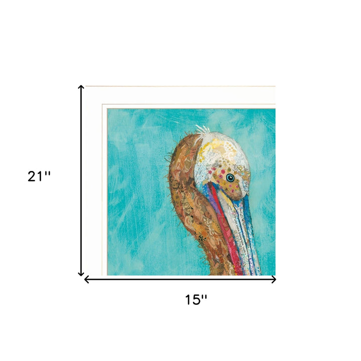 Set Of Two Pelicans 1 White Framed Print Wall Art