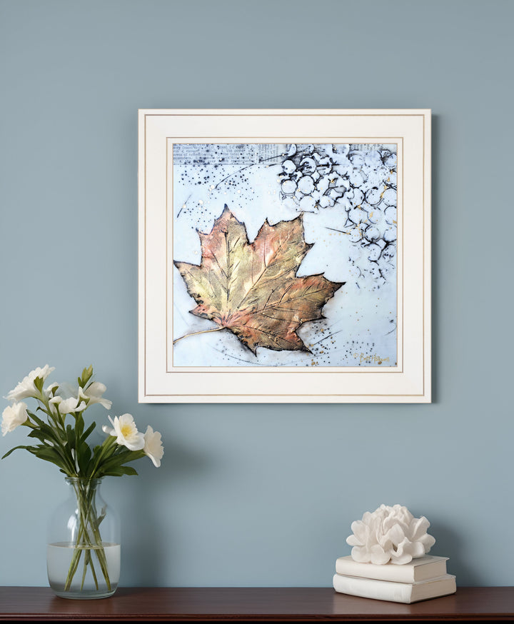 Channeling Fall 1 White Framed Print Wall Art