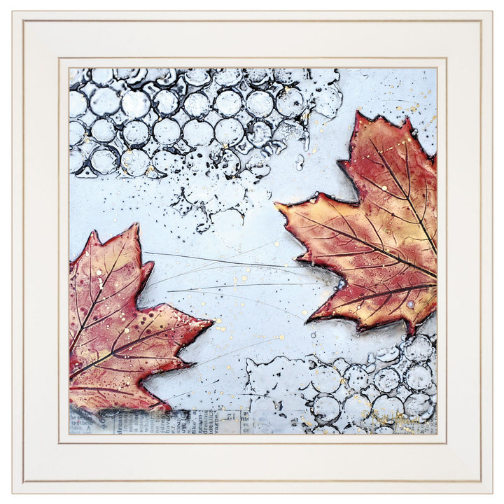 Channeling Fall 3 White Framed Print Wall Art