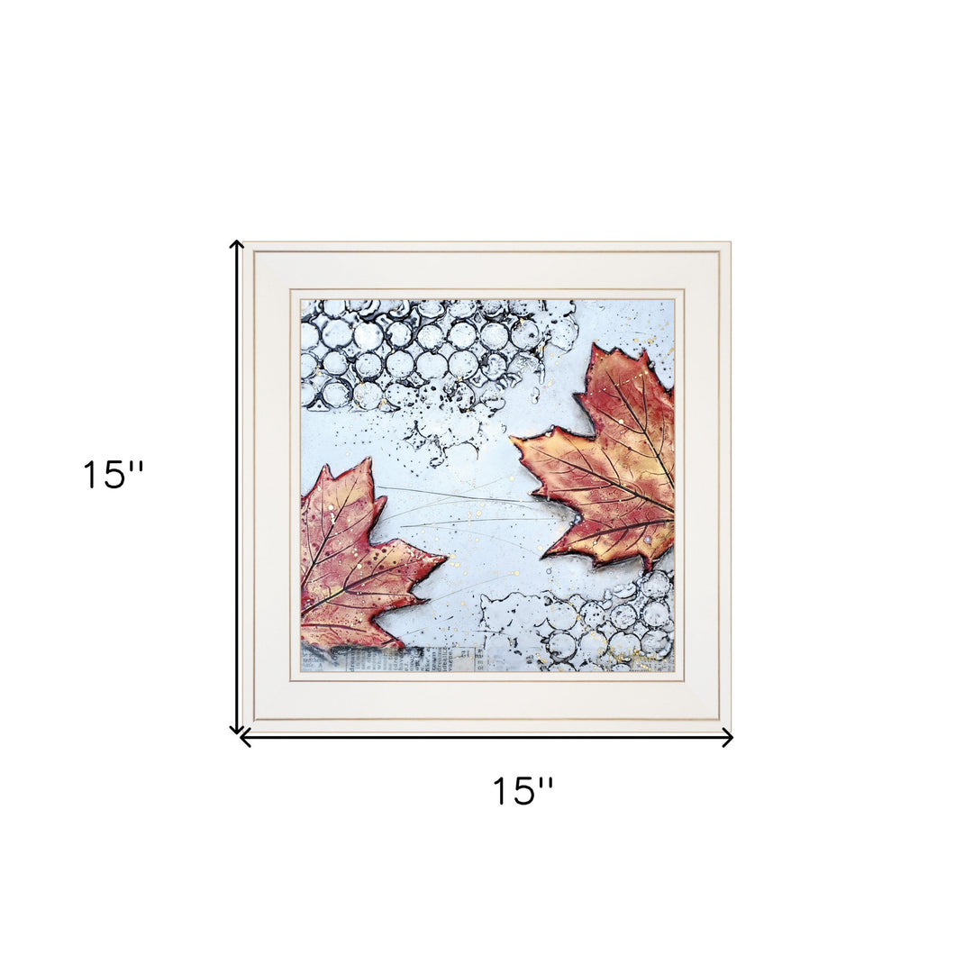 Channeling Fall 3 White Framed Print Wall Art