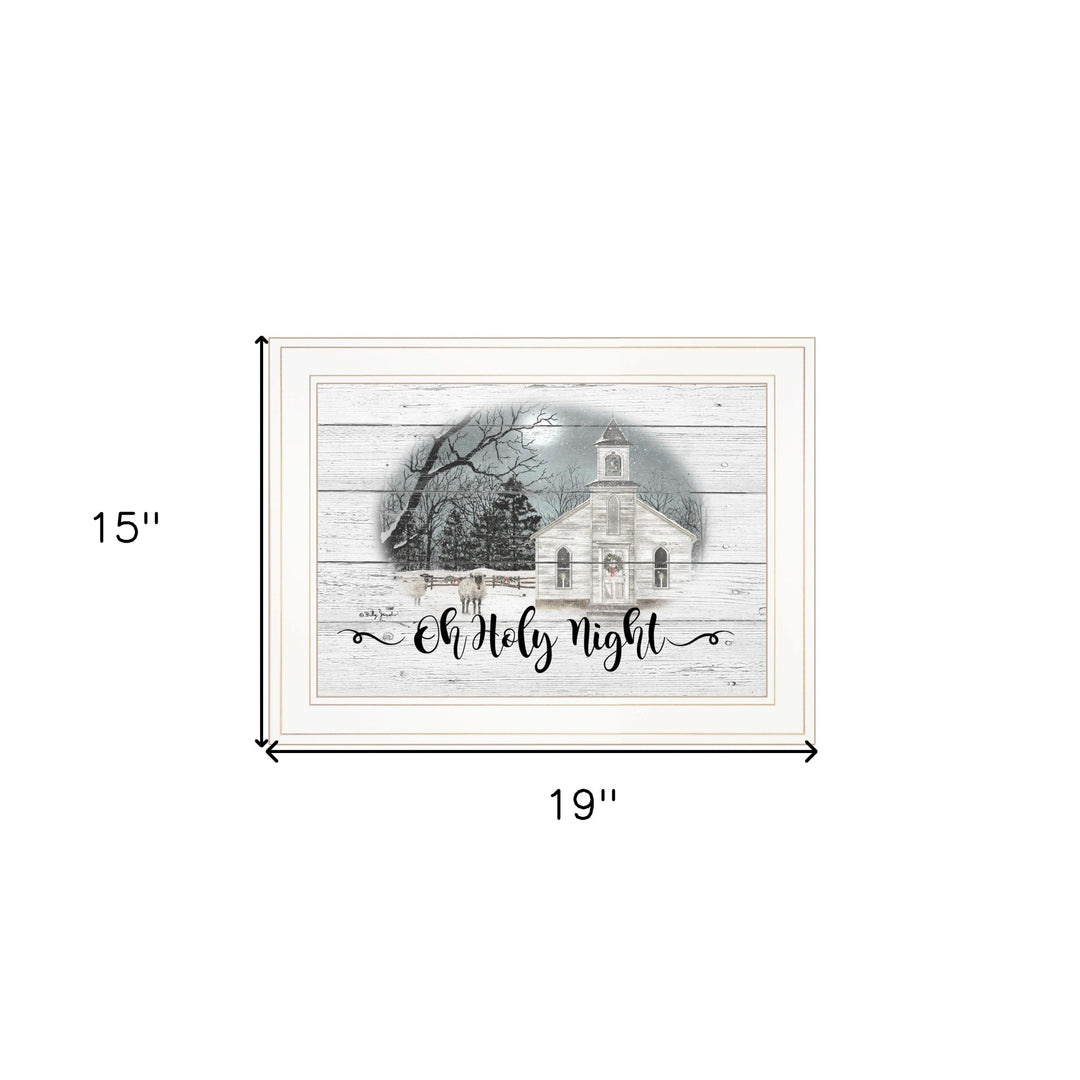 OH HOLY Night 2 White Framed Print Wall Art