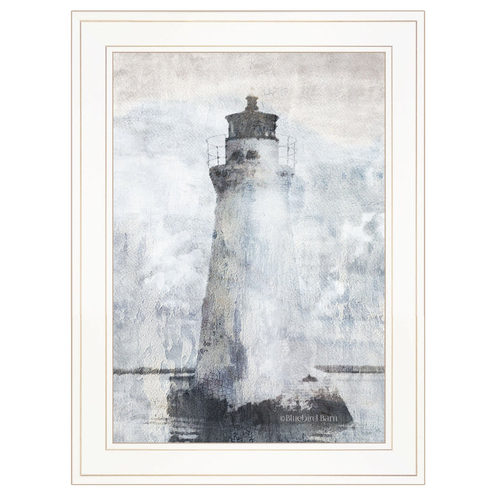 Lighthouse 1 White Framed Print Wall Art