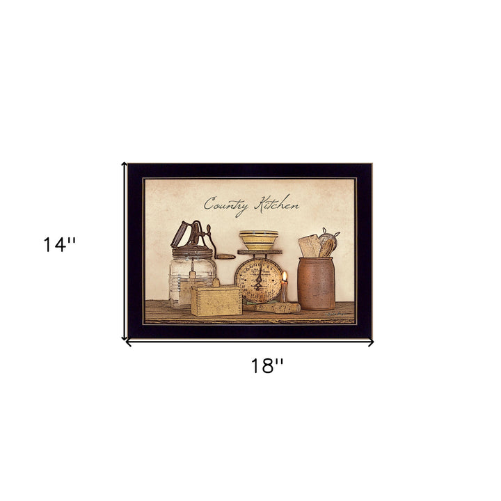 Country Kitchen Black Framed Print Kitchen Wall Art