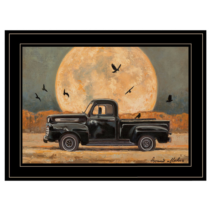 Harvest Moon 4 Black Framed Print Kitchen Wall Art