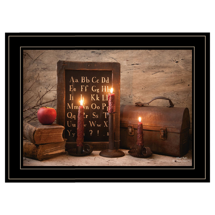 School Nights 3 Black Framed Print Wall Art