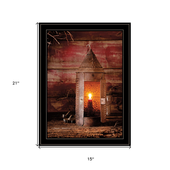 Tinners Lantern 2 Black Framed Print Wall Art