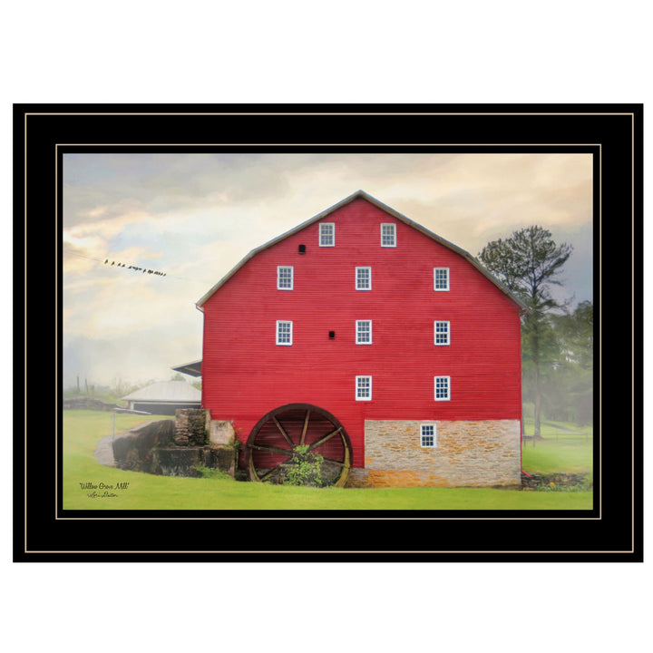 Willow Grove Mill 3 Black Framed Print Wall Art