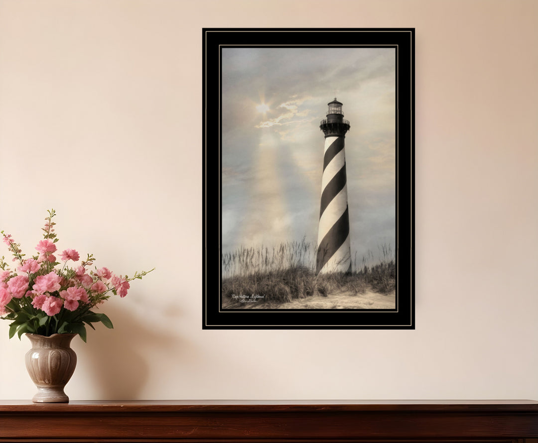 Cape Hatteras Lighthouse 3 Black Framed Print Wall Art