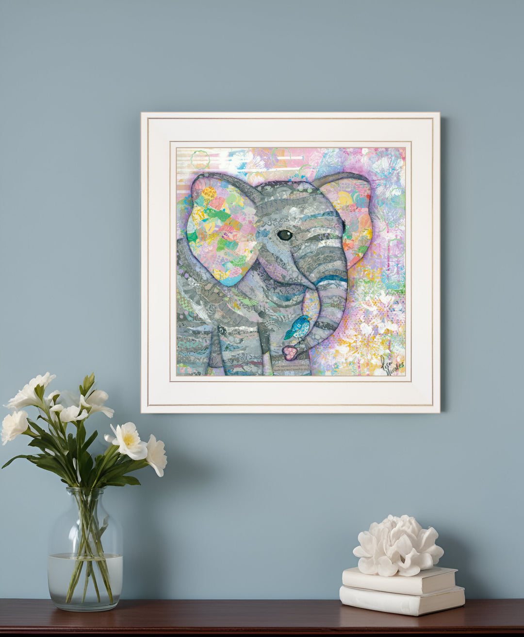 Elephant I 2 White Framed Print Wall Art