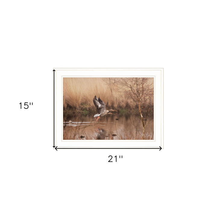 Fly Away 4 White Framed Print Wall Art