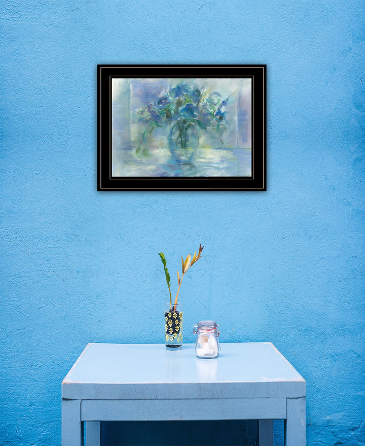 Susies Blue 3 Black Framed Print Wall Art