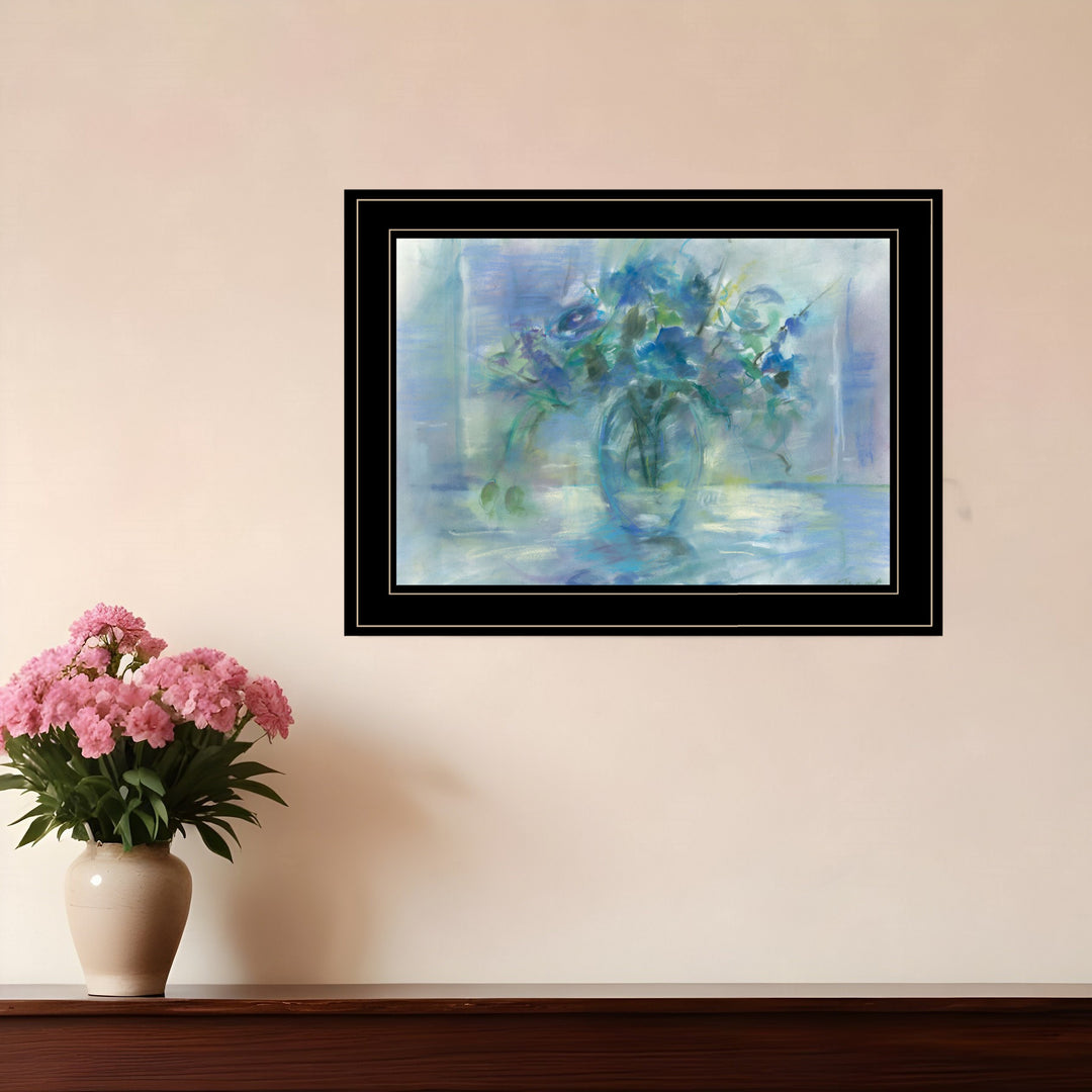 Susies Blue 3 Black Framed Print Wall Art