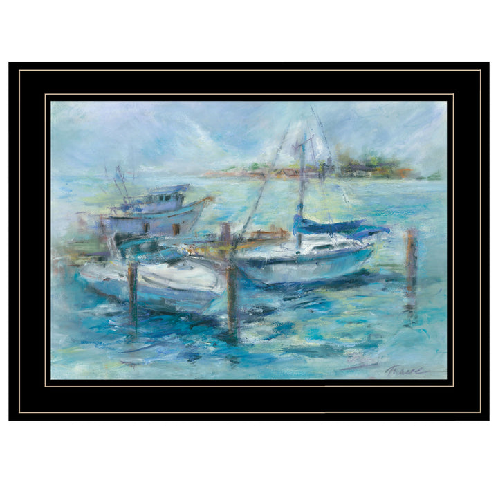 Dockside 3 Black Framed Print Wall Art