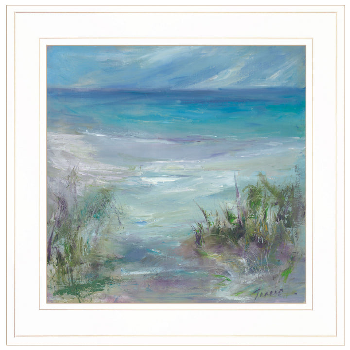 Blue Horizons 2 White Framed Print Wall Art