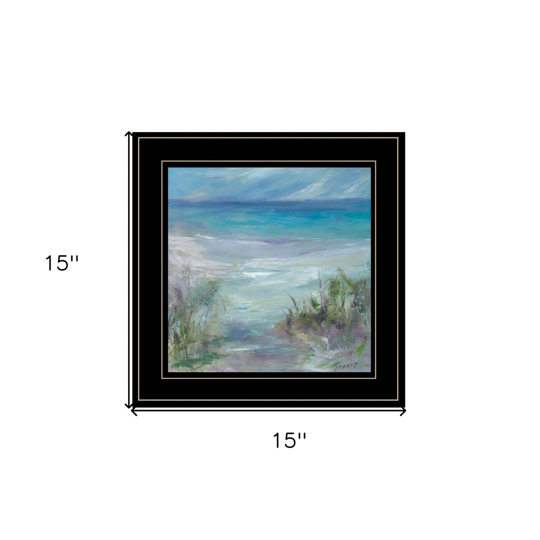 Blue Horizons 3 Black Framed Print Wall Art