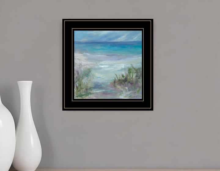 Blue Horizons 3 Black Framed Print Wall Art