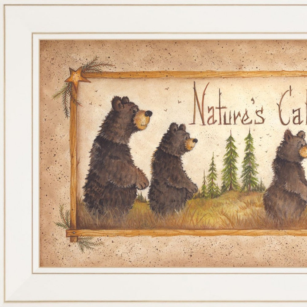 Set Of Three Nature Bath 1 White Framed Print Bathroom Wall Art