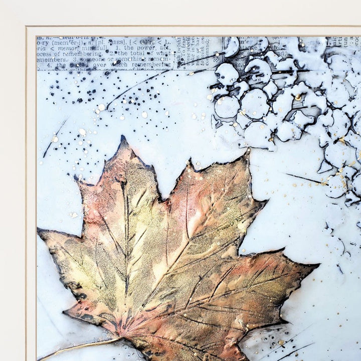 Set Of Two Channeling Fall Leaves White Framed Print Wall Art