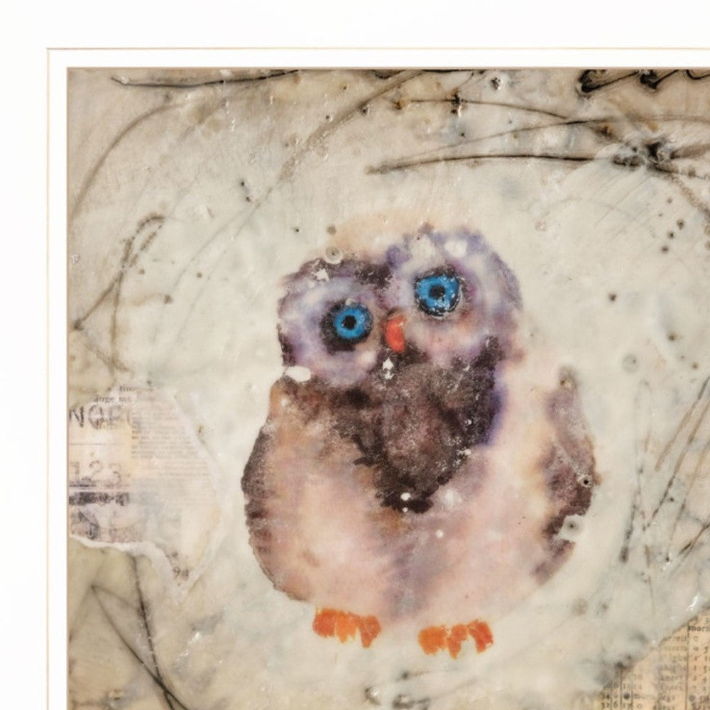 Set Of Two Wonder Years Owls 1 White Framed Print Wall Art