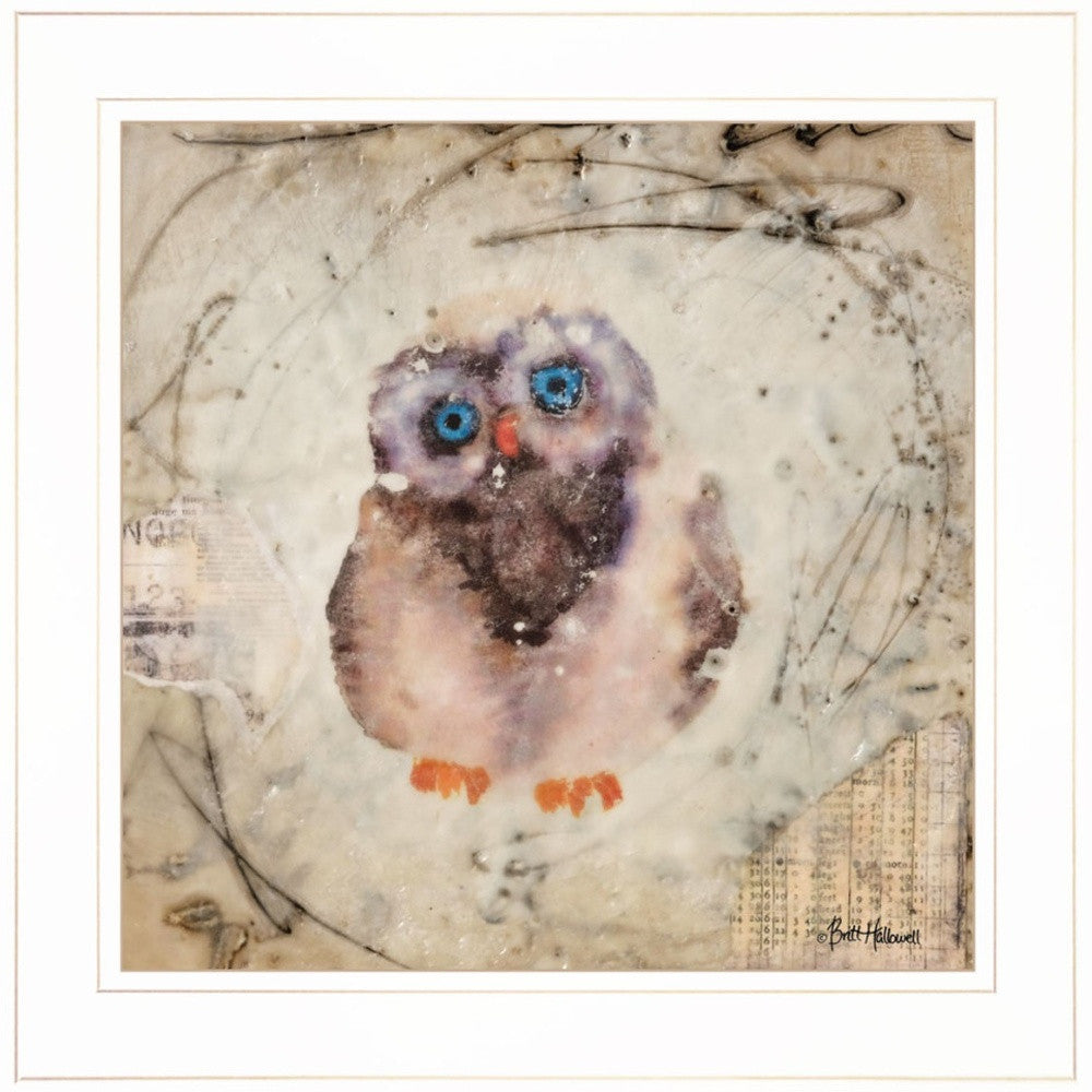 Set Of Two Wonder Years Owls 1 White Framed Print Wall Art