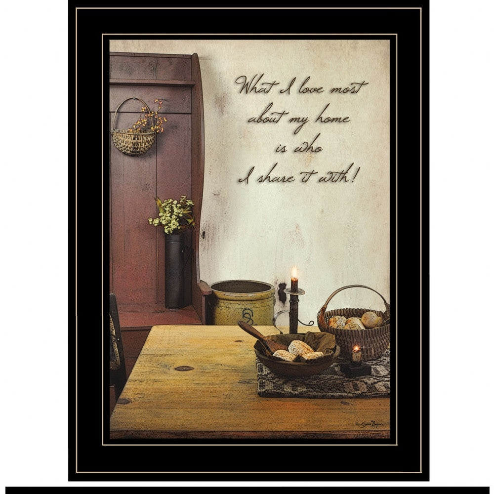 Set Of Two What I Love Most 2 Black Framed Print Kitchen Wall Art