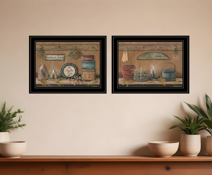 Set Of Two Shelf Treasures 2 Black Framed Print Wall Art