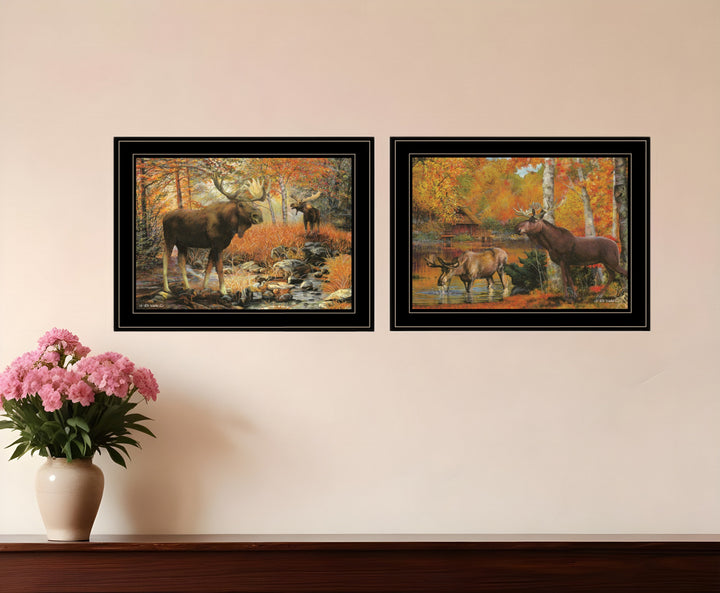 Set Of Two Great Outdoors 4 Black Framed Print Wall Art