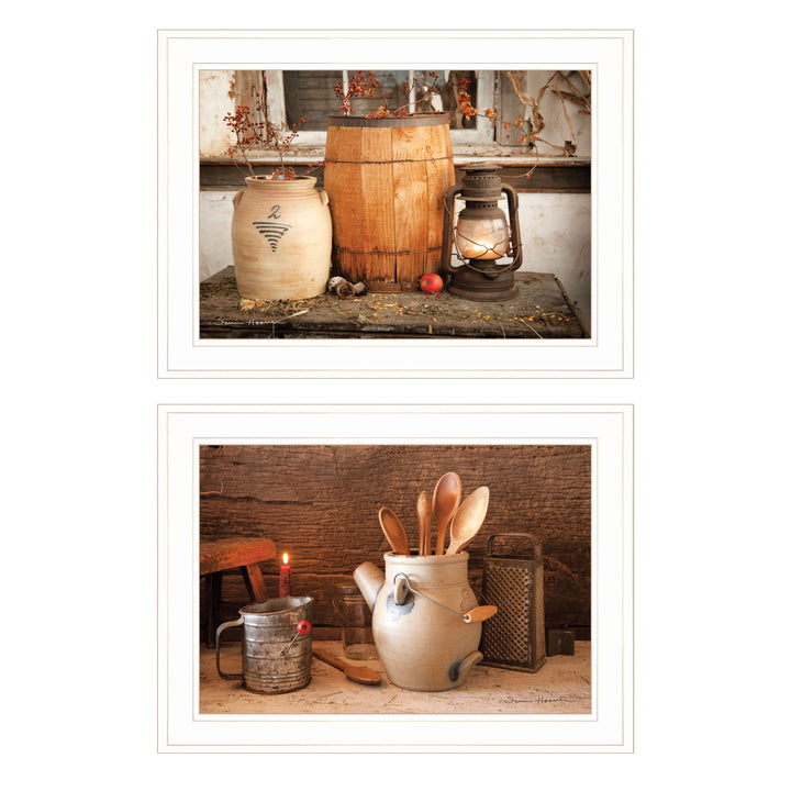 Set Of Two The Nail Keg White Framed Print Wall Art