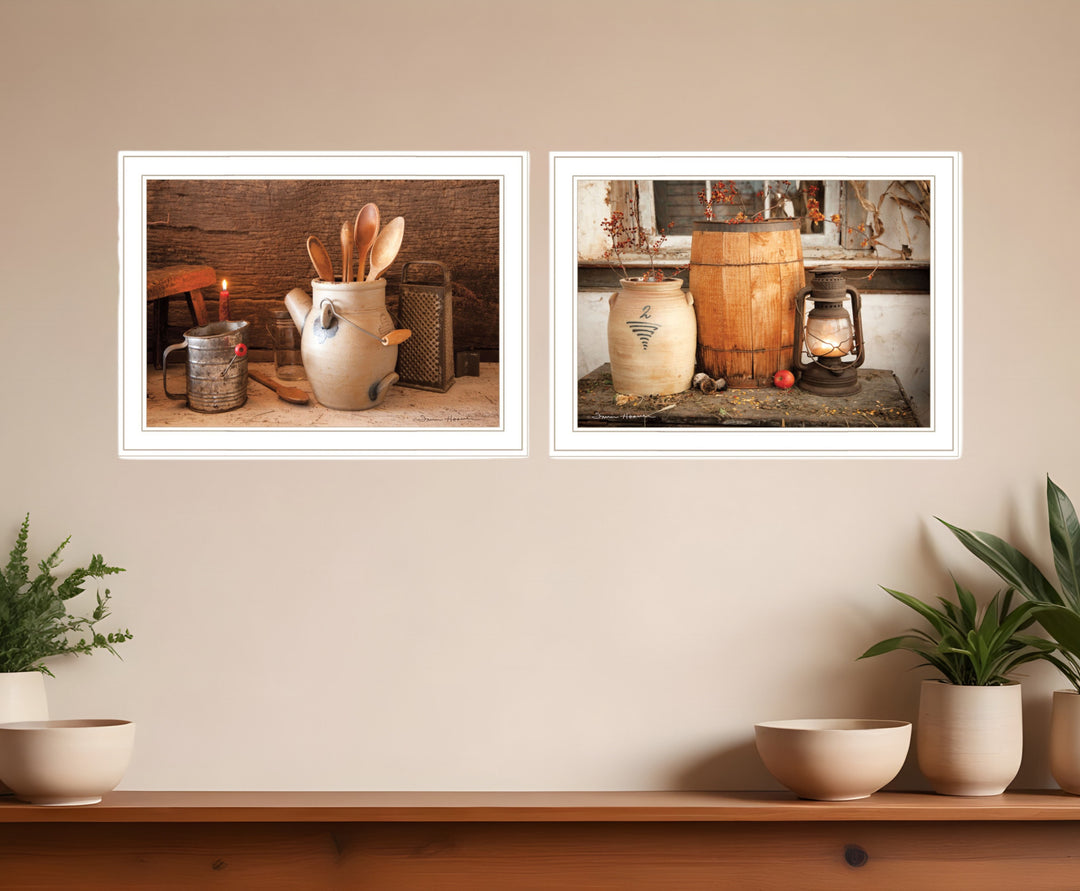 Set Of Two The Nail Keg 4 White Framed Print Wall Art