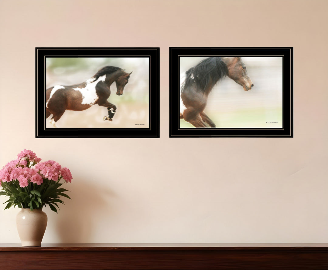 Set Of Two A Wild Kookie 2 Black Framed Print Wall Art