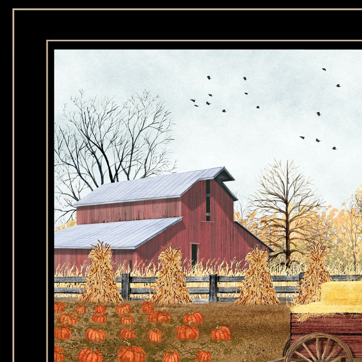 Autumn Blessings 2 Black Framed Print Wall Art