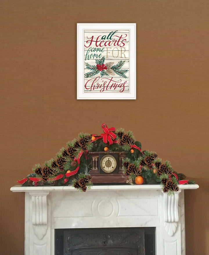 Home For Christmas 1 White Framed Print Wall Art