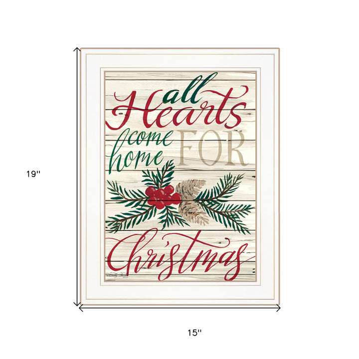 Home For Christmas 1 White Framed Print Wall Art