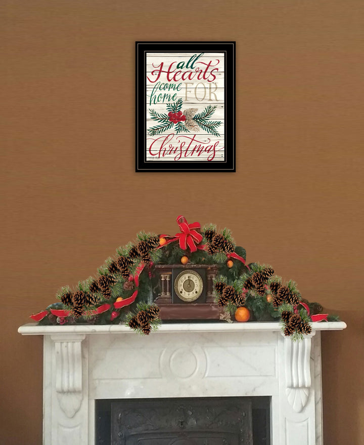 Home For Christmas 2 Black Framed Print Wall Art