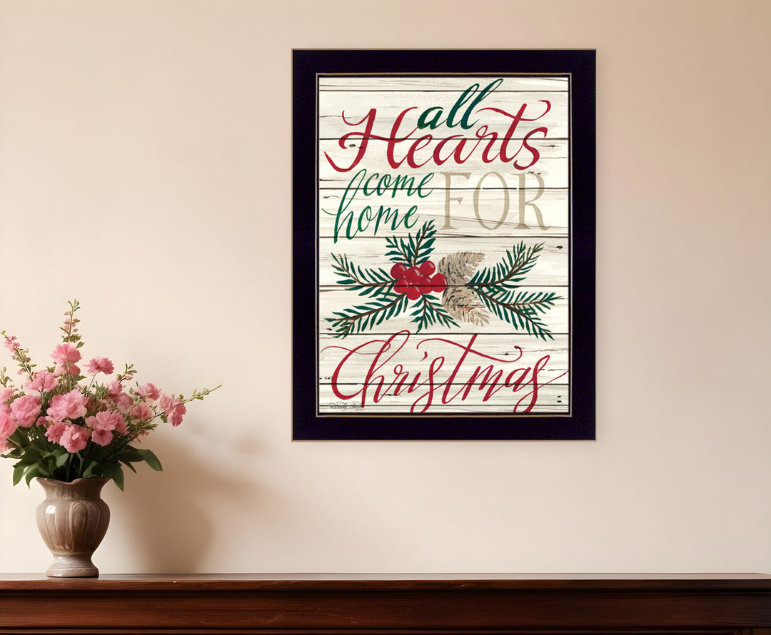 Home For Christmas 3 Black Framed Print Wall Art