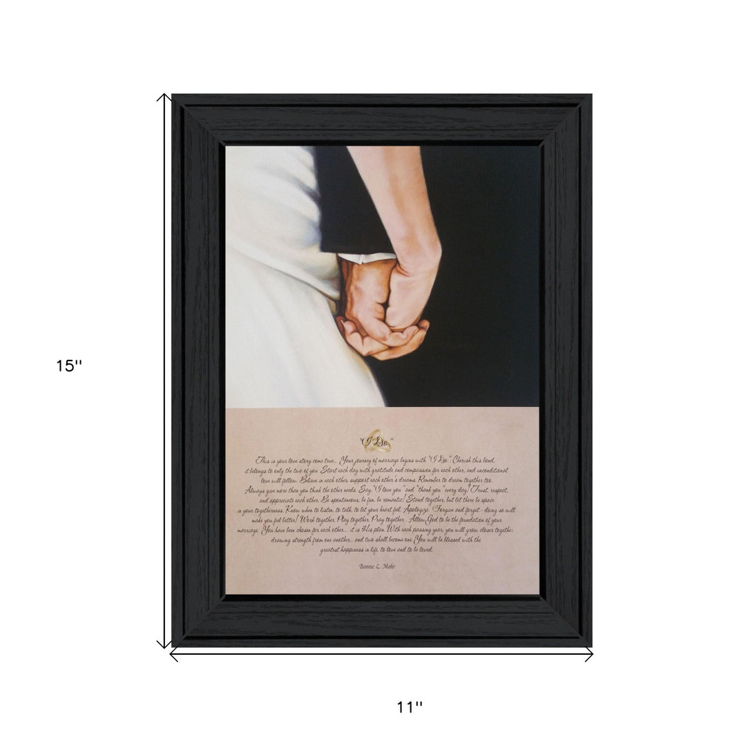 I DO 2 Black Framed Print Wall Art