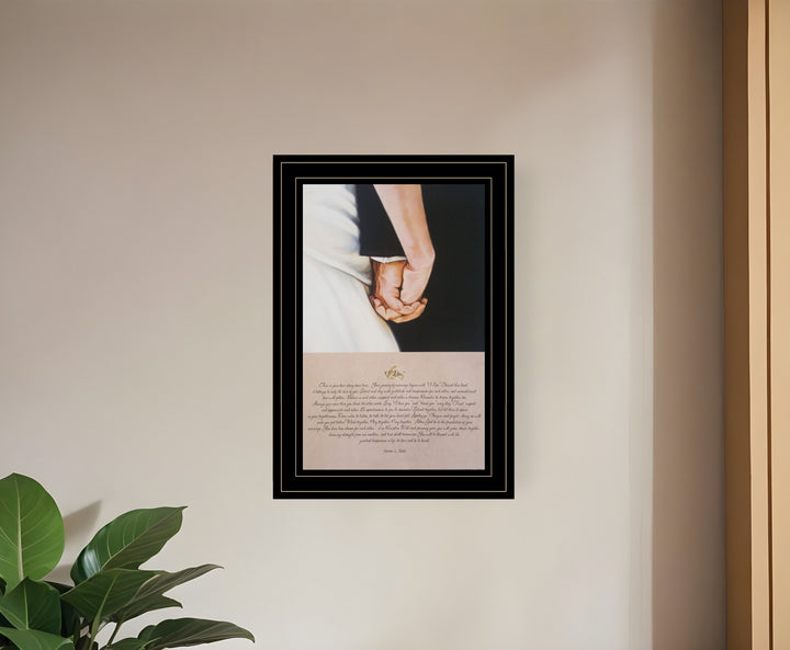 I DO 3 Black Framed Print Wall Art